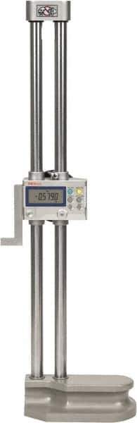 Mitutoyo - 18" Electronic Height Gage - 0.0005, 0.0002" (Switchable) Resolution, Accurate to 0.002", LCD Display, SPC Data Output - Industrial Tool & Supply