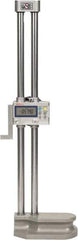 Mitutoyo - 18" Electronic Height Gage - 0.0005, 0.0002" (Switchable) Resolution, Accurate to 0.002", LCD Display, SPC Data Output - Industrial Tool & Supply