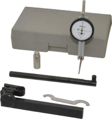 Mitutoyo - 0.02 Inch Range, 0.0005 Inch Dial Graduation, Horizontal Dial Test Indicator - 1.27 Inch White Dial, 0-10-0 Dial Reading, Accurate to 0.0005 Inch - Industrial Tool & Supply