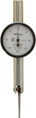 Mitutoyo - 0.04 Inch Range, 0.001 Inch Dial Graduation, Horizontal Dial Test Indicator - 1.27 Inch White Dial, 0-20-0 Dial Reading, Accurate to 0.001 Inch - Industrial Tool & Supply