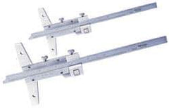 Mitutoyo - 0 to 8 Inch Measurement Range, 310mm Rule Length, 4 Inch Base Length, Vernier Depth Gage - 0.001 Inch Graduation, Accurate to 0.001 Inch, Stainless Steel, Satin Chrome Coated - Industrial Tool & Supply