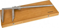 Mitutoyo - 0 to 20" Stainless Steel Vernier Caliper - 0.02mm Graduation, 200mm Jaw Depth, 0.06mm Accuracy - Industrial Tool & Supply