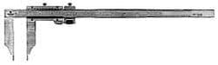 Mitutoyo - 0 to 40" Stainless Steel Vernier Caliper - 0.0010" Graduation, 200mm Jaw Depth, 0.004" Accuracy - Industrial Tool & Supply