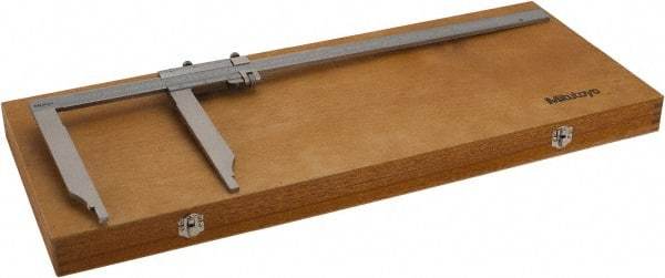 Mitutoyo - 0 to 20" Stainless Steel Vernier Caliper - 0.0010" Graduation, 200mm Jaw Depth, 0.003" Accuracy - Industrial Tool & Supply