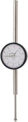 Mitutoyo - 2" Range, 0-100 Dial Reading, 0.001" Graduation Dial Drop Indicator - 2-3/16" Dial, 1" Range per Revolution, 0.003" Accuracy, Revolution Counter - Industrial Tool & Supply