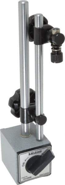 Mitutoyo - 130 Lb Magnetic Force, Indicator Positioner & Holder with Base - Post & Adjustable Rod, Rectangular Base, 55mm Base Height, 58mm Base Length, 50mm Base Width - Industrial Tool & Supply