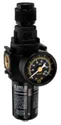 ARO/Ingersoll-Rand - 1/4" NPT Port Compact 1 Piece Filter/Regulator FRL Unit - Polycarbonate Bowl, 72 SCFM, 150 Max psi, 8.15" High x 2.205" Long, Manual Drain - Industrial Tool & Supply