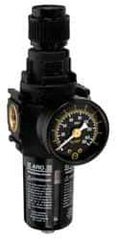 ARO/Ingersoll-Rand - 1/4" NPT Port Compact 1 Piece Filter/Regulator FRL Unit - Polycarbonate Bowl, 72 SCFM, 150 Max psi, 8.15" High x 2.205" Long, Manual Drain - Industrial Tool & Supply