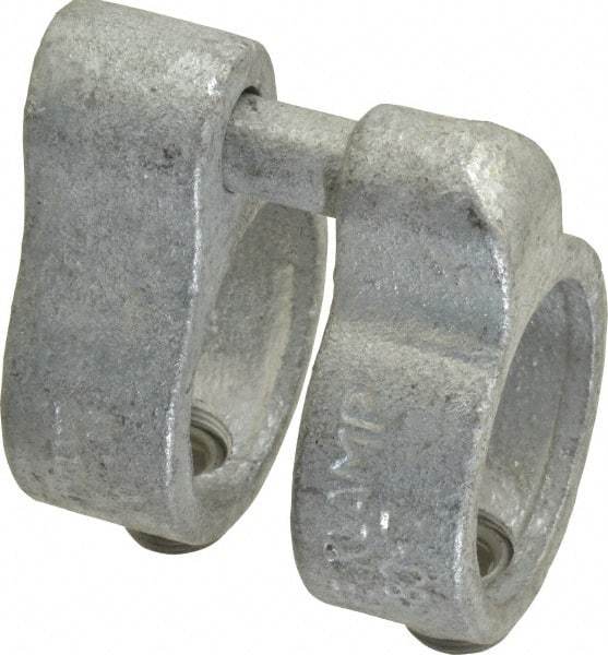 Kee - 1-1/4" Pipe, Malleable Iron Gate Hinge Fitting - Galvanized Finish - Industrial Tool & Supply