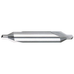 Titan USA - Combination Drill & Countersinks; Material: Solid Carbide ; Included Angle: 60 ; Trade Size: #00 ; Body Diameter (Inch): 1/8 ; Body Diameter (Decimal Inch): 1/8 ; Overall Length (Inch): 1-1/2 - Exact Industrial Supply