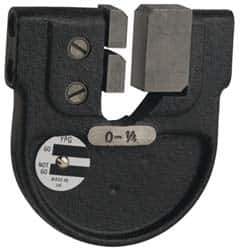 YPG - 4-9/16 to 4-15/16 Inch, Cast Iron 9x Frame Snap Gage - 0.001 Inch Graduation, Hardened Tool Steel Anvil - Industrial Tool & Supply
