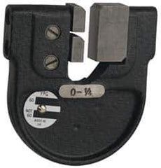 YPG - 3-13/16 to 4-3/16 Inch, Cast Iron 8x Frame Snap Gage - 0.001 Inch Graduation, Hardened Tool Steel Anvil - Industrial Tool & Supply