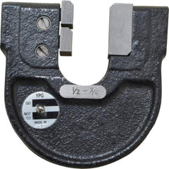 YPG - 1/2 to 3/4 Inch, Cast Iron 2x Frame Snap Gage - 0.0001 Inch Graduation, Hardened Tool Steel Anvil - Industrial Tool & Supply
