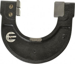 YPG - 2-1/4 to 2-1/2 Inch, Cast Iron 6 Frame Snap Gage - 0.001 Inch Graduation, Hardened Tool Steel Anvil - Industrial Tool & Supply