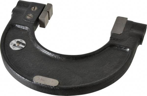 YPG - 3-1/16 to 3-7/16 Inch, Cast Iron 7x Frame Snap Gage - 0.001 Inch Graduation, Hardened Tool Steel Anvil - Industrial Tool & Supply