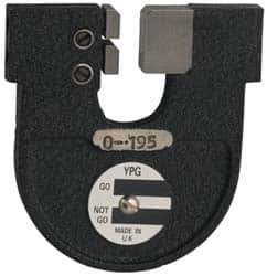 YPG - 0.195 Inch, Cast Iron MC00 Frame Snap Gage - Hardened Tool Steel Anvil - Industrial Tool & Supply