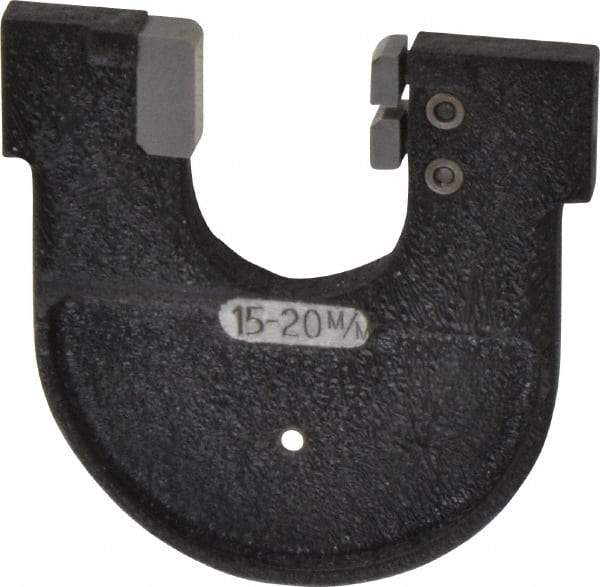 YPG - 0.57 to 0.76 Inch, Cast Iron MC0X Frame Snap Gage - Hardened Tool Steel Anvil - Industrial Tool & Supply