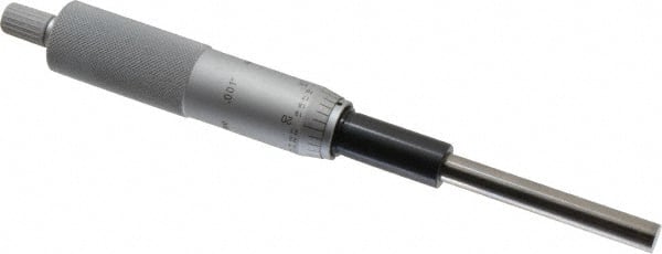 Mitutoyo - 2 Inch, 0.8268 Inch Ratchet Stop Thimble, 0.315 Inch Diameter x 59mm Long Spindle, Mechanical Micrometer Head - Industrial Tool & Supply