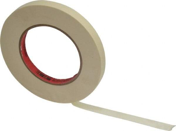 3M - 1/2" Wide x 60 Yd Long Tan Paper Masking Tape - Series 213, 6 mil Thick, 27 In/Lb Tensile Strength - Industrial Tool & Supply