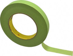 3M - 3/4" Wide x 60 Yd Long Green Paper Masking Tape - Series 401+/233+, 6.7 mil Thick, 25 In/Lb Tensile Strength - Industrial Tool & Supply