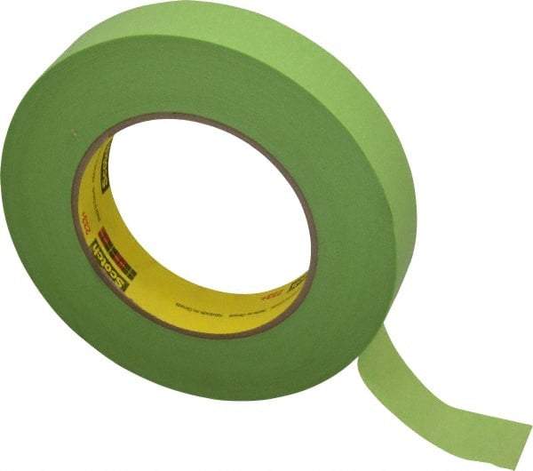 3M - 1" Wide x 60 Yd Long Green Paper Masking Tape - Series 401+/233+, 6.7 mil Thick, 25 In/Lb Tensile Strength - Industrial Tool & Supply
