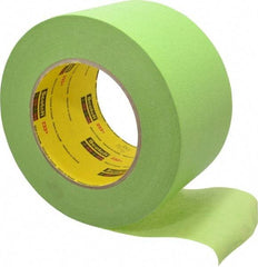 3M - 3" Wide x 60 Yd Long Green Paper Masking Tape - Series 401+/233+, 6.7 mil Thick, 25 In/Lb Tensile Strength - Industrial Tool & Supply