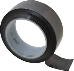 3M - Black Solid Color Vinyl Tape - 1-1/2" Wide x 108' Long x 5.2 mil Thick, General Traffic - Industrial Tool & Supply