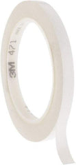 3M - White Solid Color Vinyl Tape - 3/8" Wide x 108' Long x 5.2 mil Thick, General Traffic - Industrial Tool & Supply