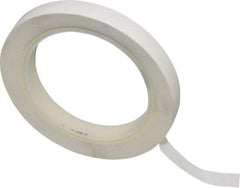 3M - White Solid Color Vinyl Tape - 1/2" Wide x 108' Long x 5.2 mil Thick, General Traffic - Industrial Tool & Supply