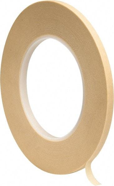 3M - 1/4" Wide x 60 Yd Long Tan Paper Masking Tape - Series 2380, 7.2 mil Thick, 28 In/Lb Tensile Strength - Industrial Tool & Supply