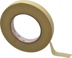 3M - 3/4" Wide x 60 Yd Long Tan Paper Masking Tape - Series 2380, 7.2 mil Thick, 28 In/Lb Tensile Strength - Industrial Tool & Supply