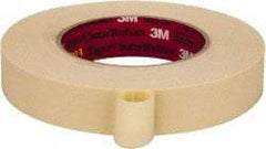 3M - 1" Wide x 60 Yd Long Tan Paper Masking Tape - Series 2393, 7.6 mil Thick, 28 In/Lb Tensile Strength - Industrial Tool & Supply