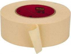 3M - 2" Wide x 60 Yd Long Tan Paper Masking Tape - Series 2393, 7.6 mil Thick, 28 In/Lb Tensile Strength - Industrial Tool & Supply