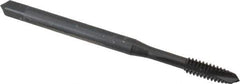 OSG - #10-24 UNC, 3 Flute, Oxide Finish, Vanadium High Speed Steel Spiral Point Tap - Plug Chamfer, Right Hand Thread, 70mm OAL, 7/8" Thread Length, 0.194" Shank Diam, 2B Class of Fit, Series 250 - Exact Industrial Supply