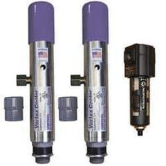 Vortec - 5,000 BTU per Hour, Vortex Enclosure Cooler without Thermostat - 3/4 Inch Diameter, 1/4 NPT Thread, 70 Cubic Ft. per min - Industrial Tool & Supply