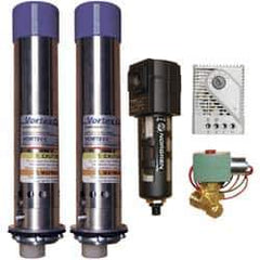 Vortec - 5,000 BTU per Hour, Vortex Enclosure Cooler with Thermostat - 3/4 Inch Diameter, 1/4 NPT Thread, 70 Cubic Ft. per min - Industrial Tool & Supply