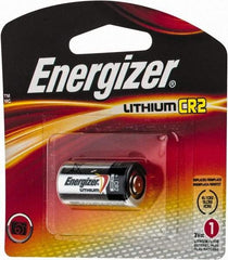 Energizer - Size CR2, Lithium, Photo Battery - 3 Volts, Flat Terminal, CR15H270, ANSI, IEC Regulated - Industrial Tool & Supply