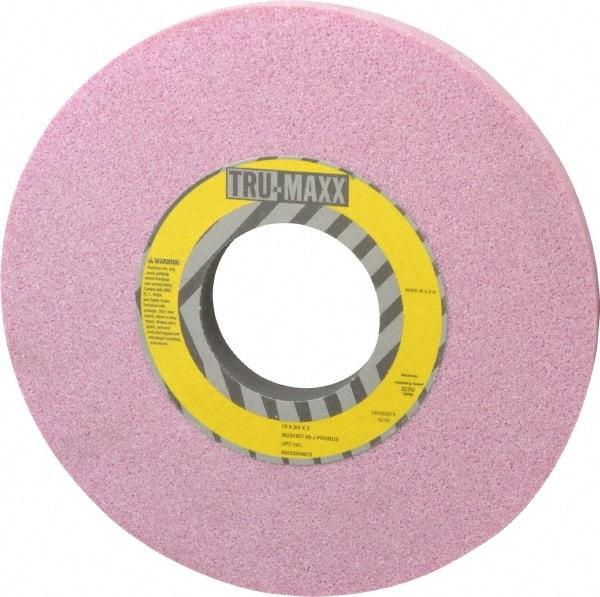 Tru-Maxx - 10" Diam x 3" Hole x 3/4" Thick, J Hardness, 60 Grit Surface Grinding Wheel - Aluminum Oxide, Type 1, Medium Grade, 3,250 Max RPM, Vitrified Bond, No Recess - Industrial Tool & Supply