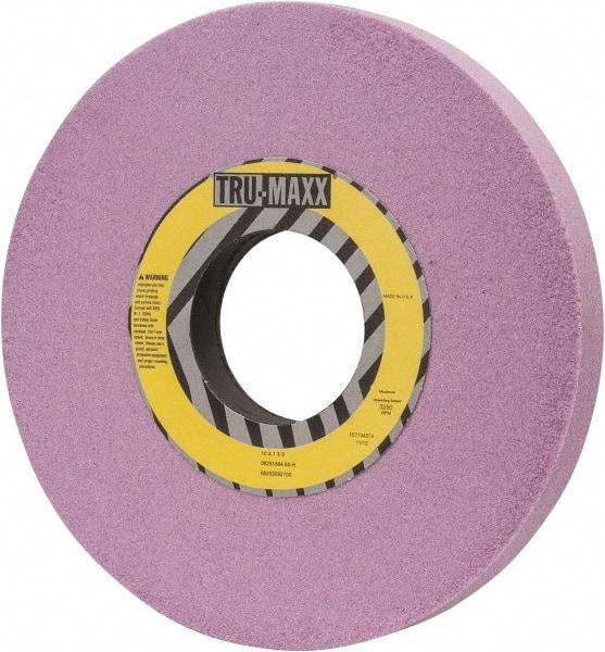 Tru-Maxx - 10" Diam x 3" Hole x 1" Thick, H Hardness, 60 Grit Surface Grinding Wheel - Aluminum Oxide, Type 1, Medium Grade, 3,250 Max RPM, Vitrified Bond, No Recess - Industrial Tool & Supply