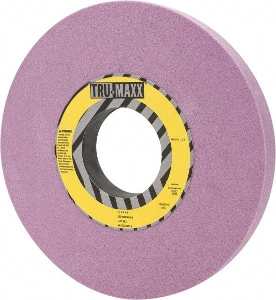 Tru-Maxx - 10" Diam x 3" Hole x 1" Thick, J Hardness, 60 Grit Surface Grinding Wheel - Aluminum Oxide, Type 1, Medium Grade, 3,250 Max RPM, Vitrified Bond, No Recess - Industrial Tool & Supply