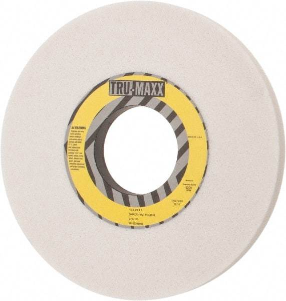 Tru-Maxx - 10" Diam x 3" Hole x 3/4" Thick, I Hardness, 60 Grit Surface Grinding Wheel - Aluminum Oxide, Type 1, Medium Grade, 3,250 Max RPM, Vitrified Bond, No Recess - Industrial Tool & Supply