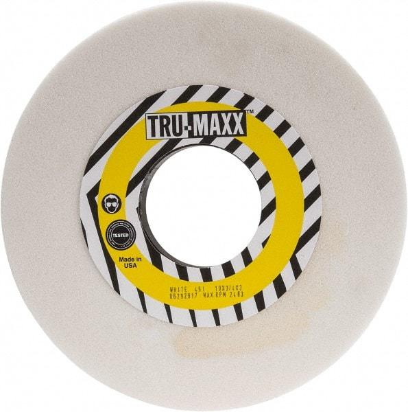 Tru-Maxx - 10" Diam x 3" Hole x 3/4" Thick, I Hardness, 46 Grit Surface Grinding Wheel - Aluminum Oxide, Type 1, Coarse Grade, 3,250 Max RPM, Vitrified Bond, No Recess - Industrial Tool & Supply