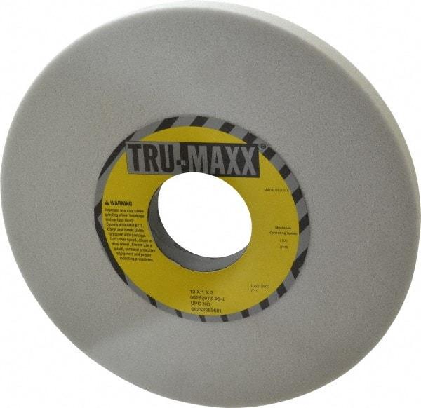 Tru-Maxx - 12" Diam x 3" Hole x 1" Thick, J Hardness, 46 Grit Surface Grinding Wheel - Aluminum Oxide, Type 1, Coarse Grade, 2,705 Max RPM, Vitrified Bond, No Recess - Industrial Tool & Supply
