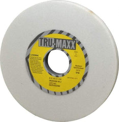 Tru-Maxx - 6" Diam x 1-1/4" Hole x 1/2" Thick, J Hardness, 60 Grit Surface Grinding Wheel - Aluminum Oxide, Type 1, Medium Grade, 5,410 Max RPM, Vitrified Bond, No Recess - Industrial Tool & Supply