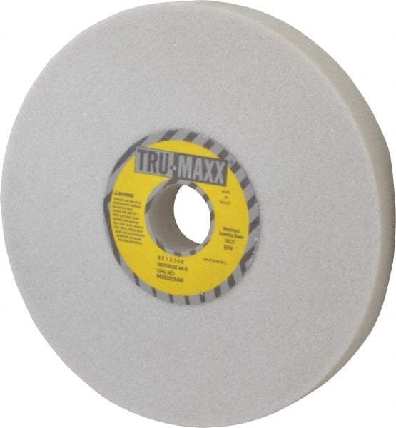 Tru-Maxx - 8" Diam x 1-1/4" Hole x 1" Thick, K Hardness, 46 Grit Surface Grinding Wheel - Aluminum Oxide, Type 1, Coarse Grade, 3,600 Max RPM, Vitrified Bond, No Recess - Industrial Tool & Supply