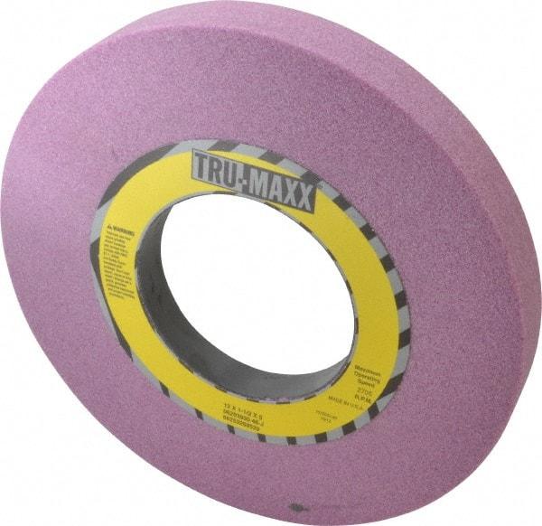Tru-Maxx - 12" Diam x 5" Hole x 1-1/2" Thick, J Hardness, 46 Grit Surface Grinding Wheel - Aluminum Oxide, Type 5, Coarse Grade, 2,705 Max RPM, Vitrified Bond, One-Side Recess - Industrial Tool & Supply