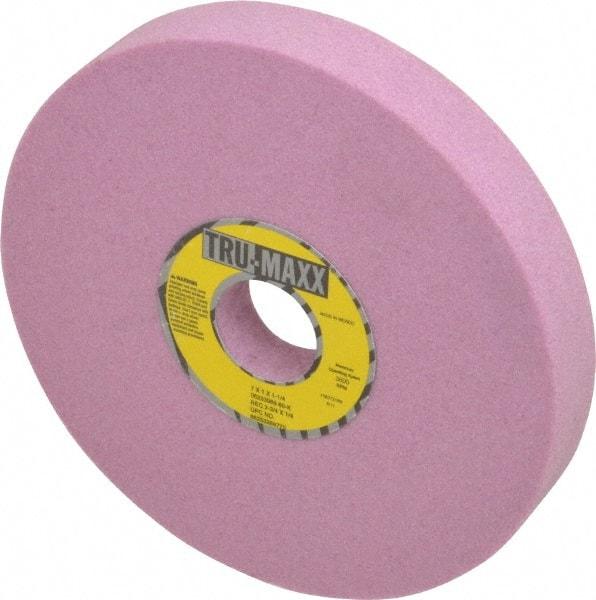 Tru-Maxx - 7" Diam x 1-1/4" Hole x 1" Thick, K Hardness, 60 Grit Surface Grinding Wheel - Aluminum Oxide, Type 5, Medium Grade, 3,600 Max RPM, Vitrified Bond, One-Side Recess - Industrial Tool & Supply