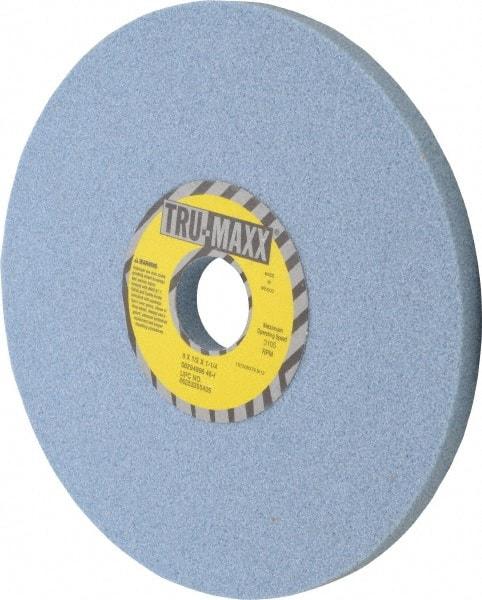 Tru-Maxx - 8" Diam x 1-1/4" Hole x 1/2" Thick, I Hardness, 46 Grit Surface Grinding Wheel - Ceramic, Type 1, Coarse Grade, 3,105 Max RPM, Vitrified Bond, No Recess - Industrial Tool & Supply