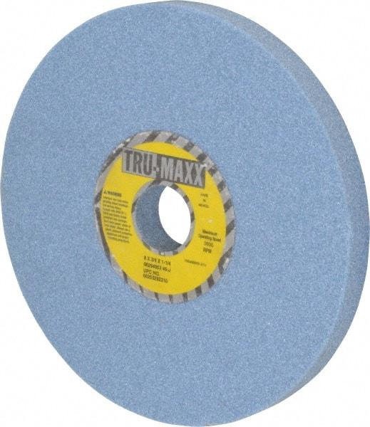 Tru-Maxx - 8" Diam x 1-1/4" Hole x 3/4" Thick, J Hardness, 46 Grit Surface Grinding Wheel - Ceramic, Type 1, Coarse Grade, 3,600 Max RPM, Vitrified Bond, No Recess - Industrial Tool & Supply