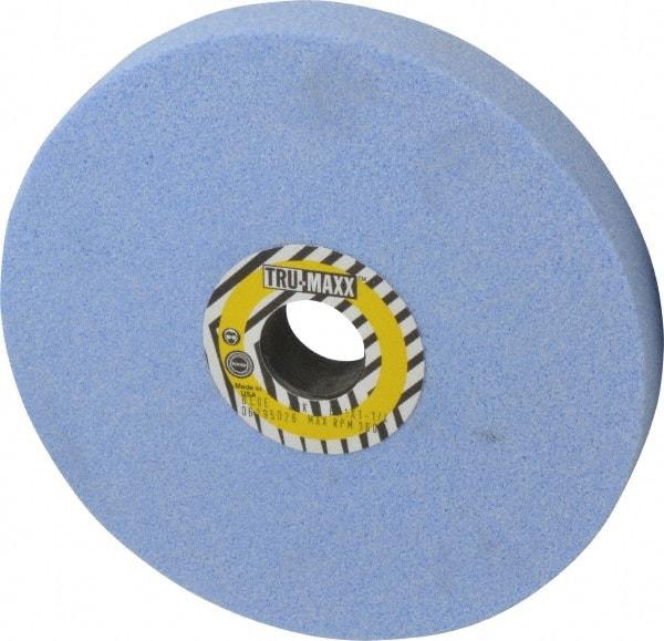 Tru-Maxx - 8" Diam x 1-1/4" Hole x 1" Thick, K Hardness, 46 Grit Surface Grinding Wheel - Ceramic, Type 1, Coarse Grade, 3,600 Max RPM, Vitrified Bond, No Recess - Industrial Tool & Supply